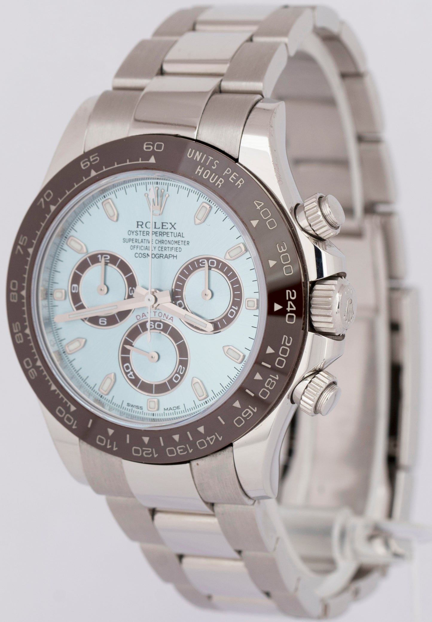 2021 NEW PAPERS Rolex Daytona GLACIER ICE BLUE 40mm 950 Platinum 116506 BOX