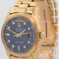 VINTAGE 1972 Rolex Day-Date President BLUE DIAMOND 36mm 18K Yellow Gold 1803