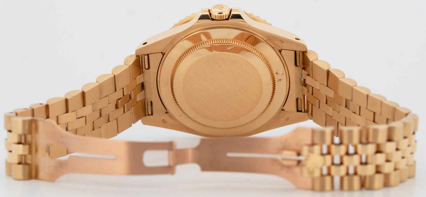 2023 RSC PAPERS Rolex GMT-Master II Black 40mm 18K Gold Jubilee Watch 16718 BOX