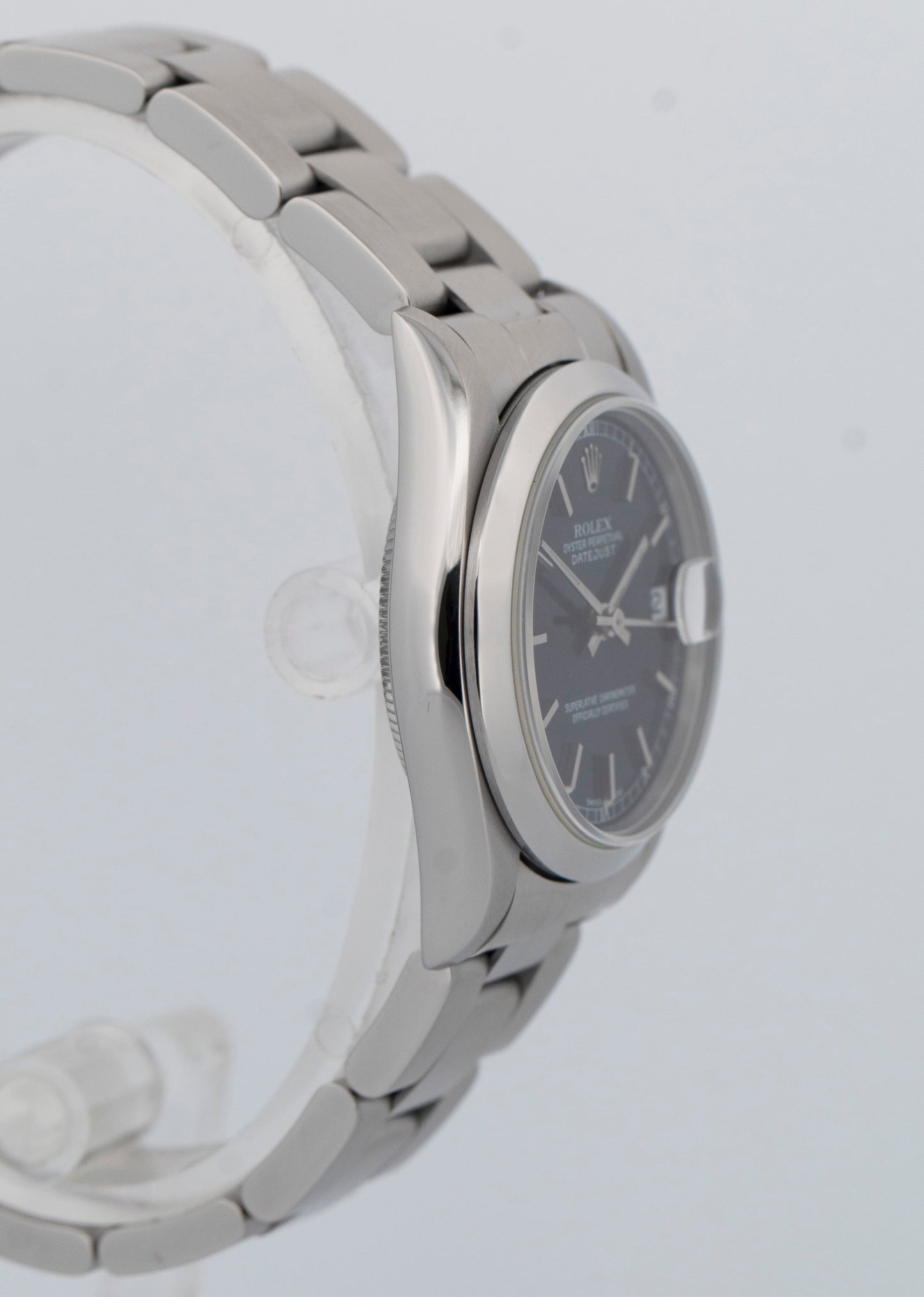 PAPERS Ladies Rolex DateJust Blue 31mm Stainless Steel Oyster Watch 78240 BOX