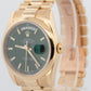 2026 RSC Rolex Day-Date President 118208 Green 18K Yellow Gold Smooth 36mm Watch
