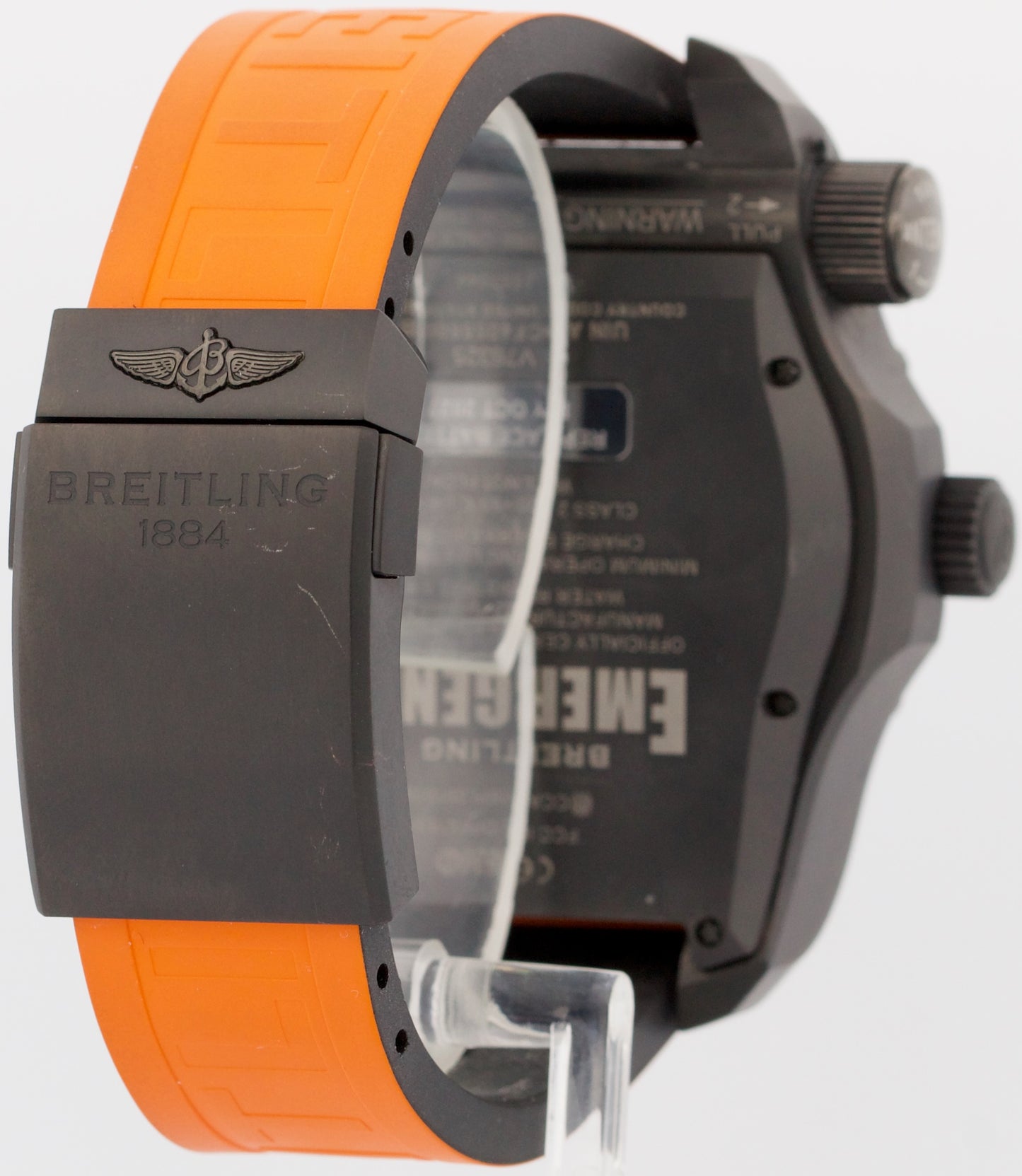 2018 PAPERS Breitling Emergency Professional TITANIUM Black 51mm V76325 BOX