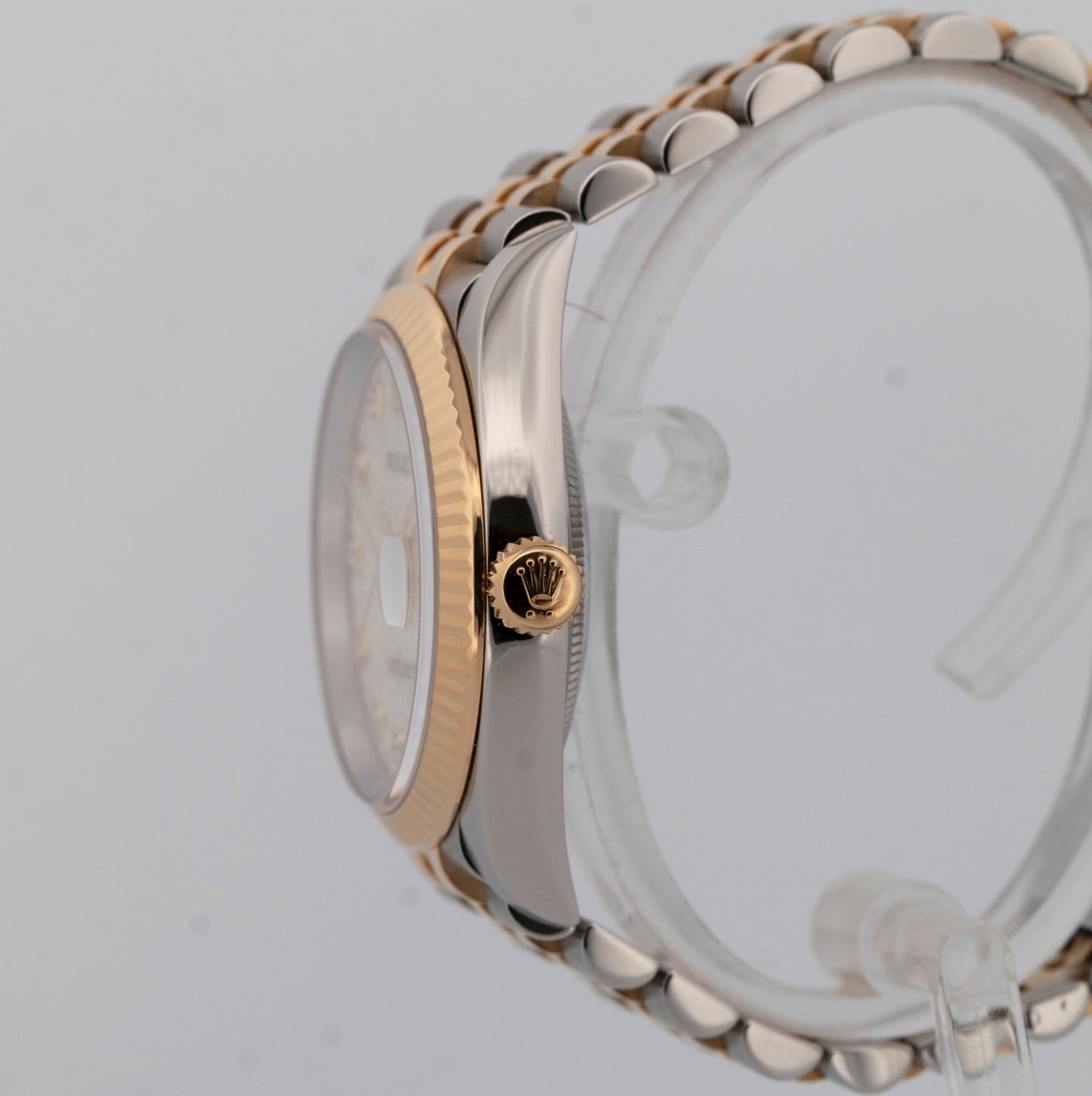 Rolex DateJust SILVER DIAMOND JUBILEE Two-Tone Gold 36mm 126233 Watch BOX