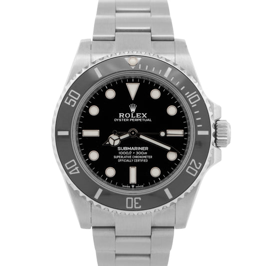 2020 PAPERS Rolex Submariner No-Date BLACK Steel 41mm 124060 LN Watch BOX
