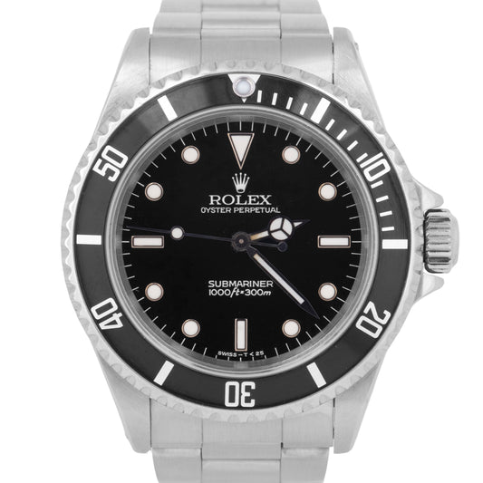 Rolex Submariner No-Date Stainless Steel Black 40mm Automatic Watch 14060 BOX