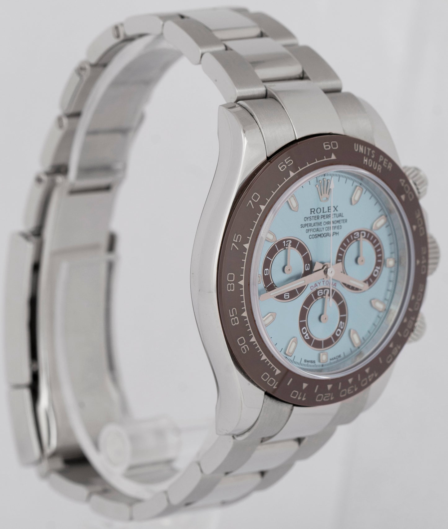 2021 NEW PAPERS Rolex Daytona GLACIER ICE BLUE 40mm 950 Platinum 116506 BOX