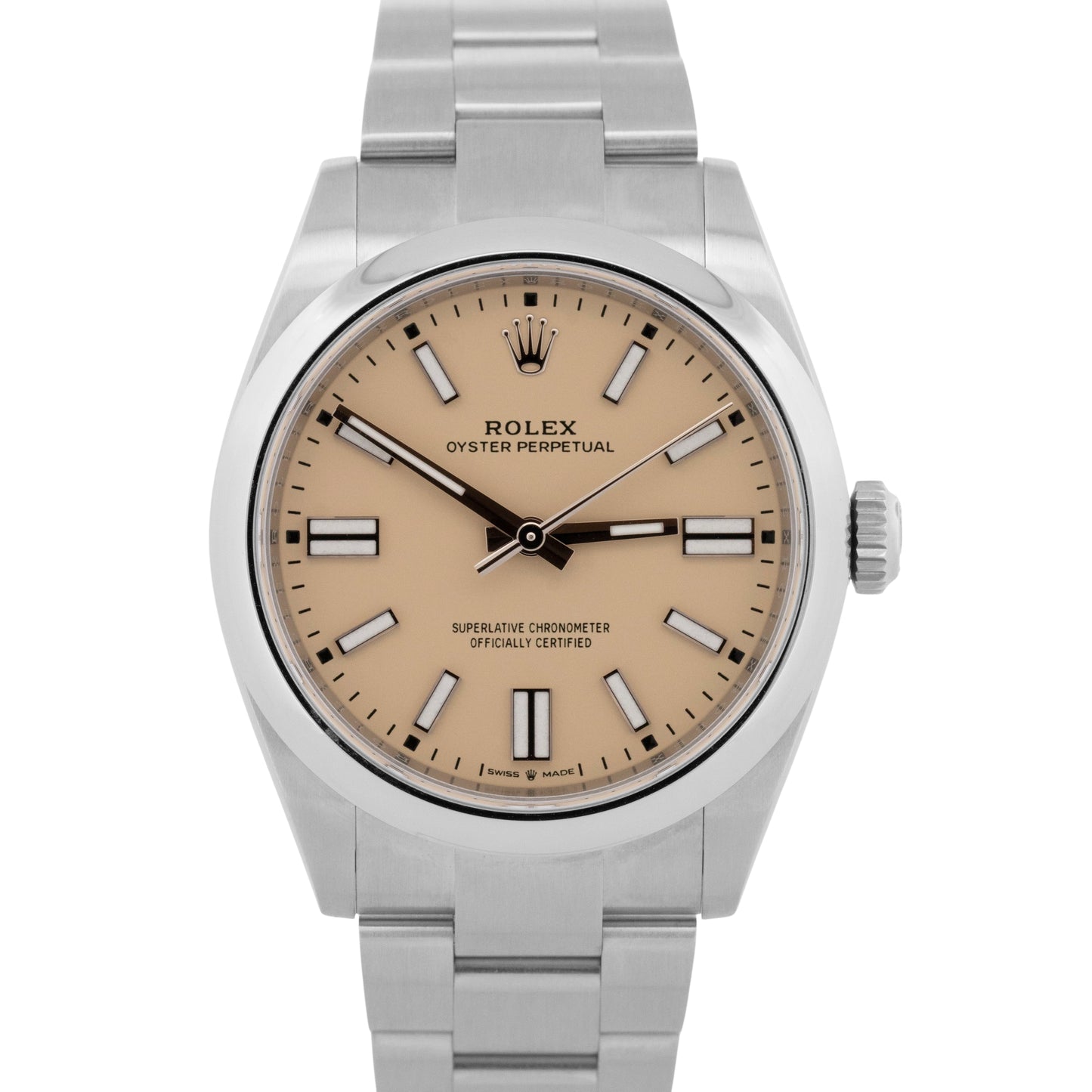 FEB 2026 PAPERS Rolex Oyster Perpetual 41 BEIGE DIAL Steel 41mm 134300 Watch BOX