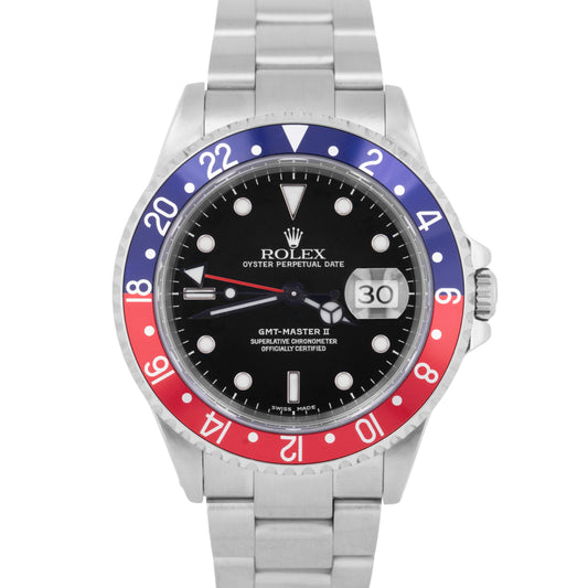 MINT 2024 RSC Rolex GMT-Master II PEPSI 40mm Pepsi Blue Red 16710 Watch BOX