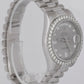 MINT Rolex Day-Date Presidential 36mm Silver DIAMOND 950 Platinum Watch 118206