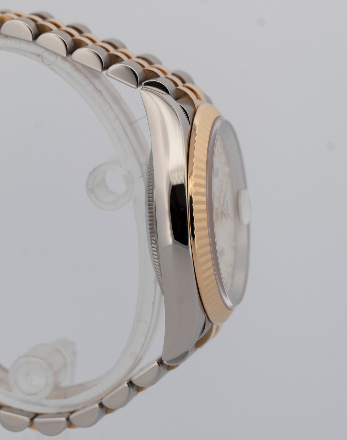 Rolex DateJust SILVER DIAMOND JUBILEE Two-Tone Gold 36mm 126233 Watch BOX