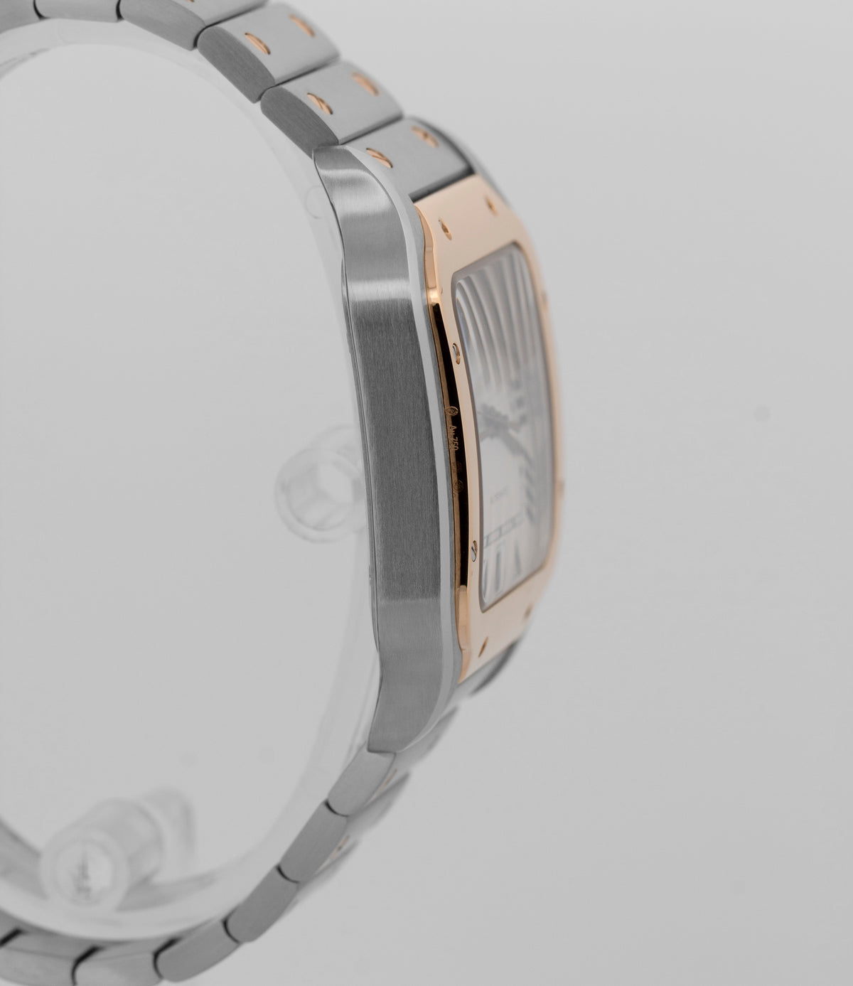 Cartier Santos 4072 / W2SA0009 White Two-Tone Gold 39.8mm Watch Box Papers