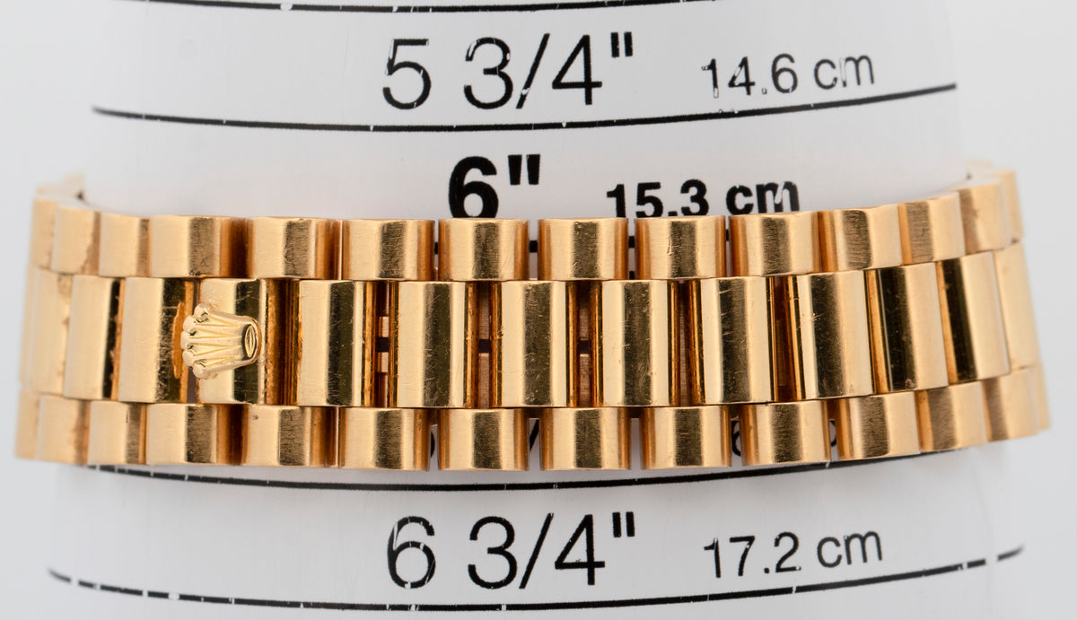 Rolex DateJust 1601 Factory Onyx 18K Yellow Gold DateJust President 36mm Watch