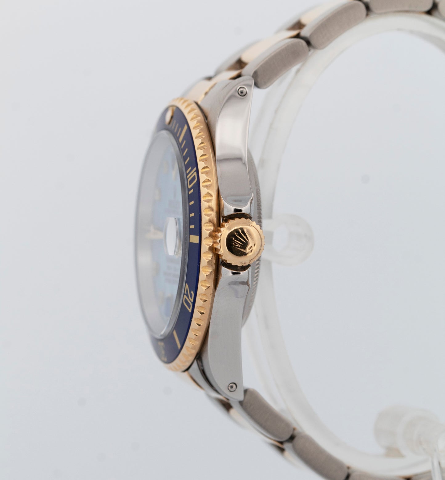 Rolex Submariner Date 40mm BLUE MOP DIAMOND Two-Tone 18K Gold Steel 16613 Watch