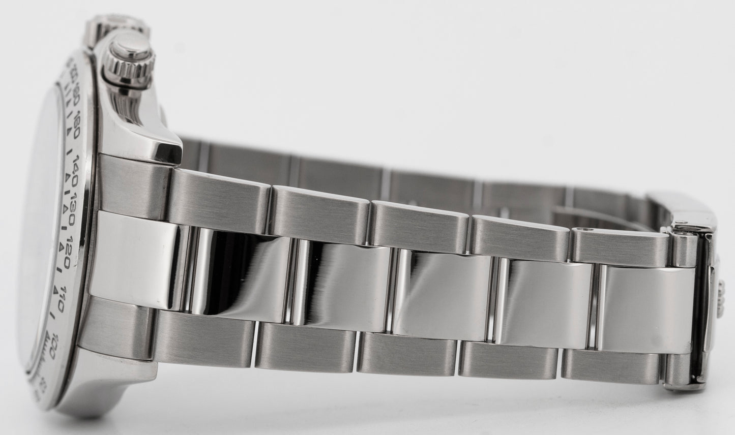 PAPERS Rolex Daytona Cosmograph BLACK RACING White Gold Oyster Watch 116509 BOX