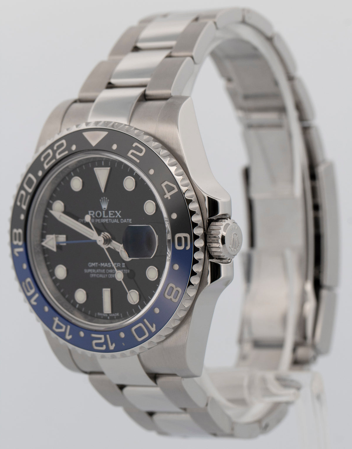 2016 Rolex GMT-Master II Batman 116710 BLNR Black Steel 40mm Watch Box Papers