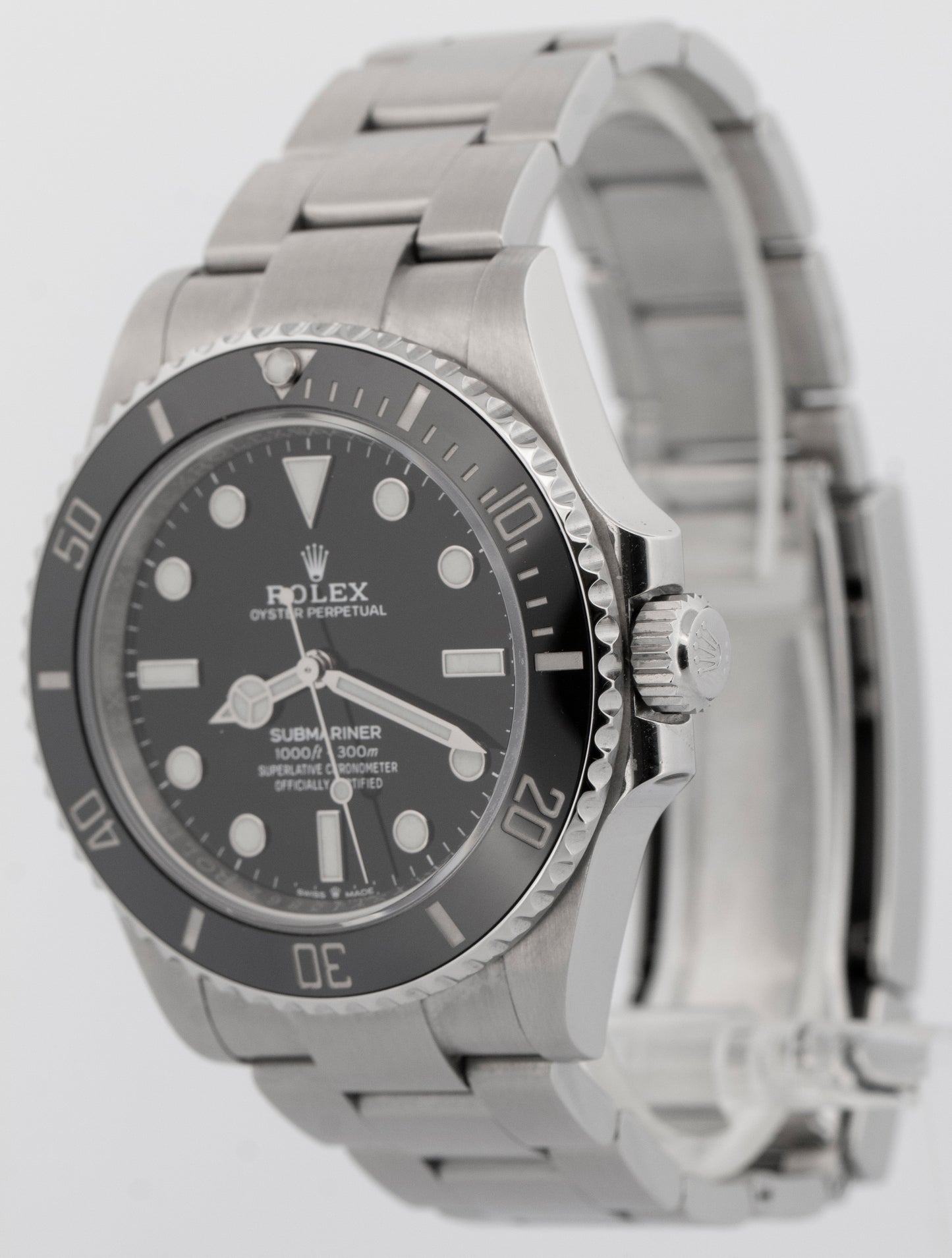 2020 PAPERS Rolex Submariner No-Date BLACK Steel 41mm 124060 LN Watch BOX