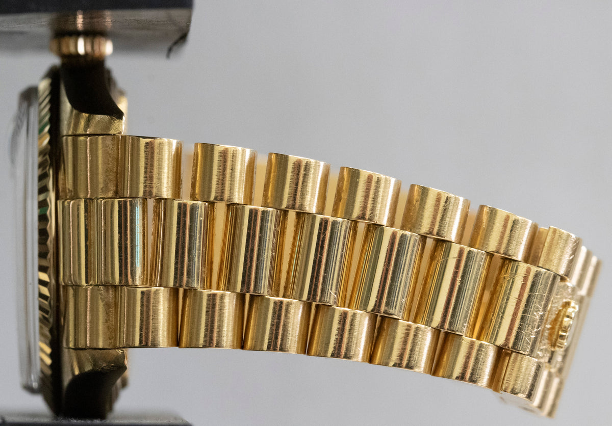 Rolex DateJust 1601 Factory Onyx 18K Yellow Gold DateJust President 36mm Watch