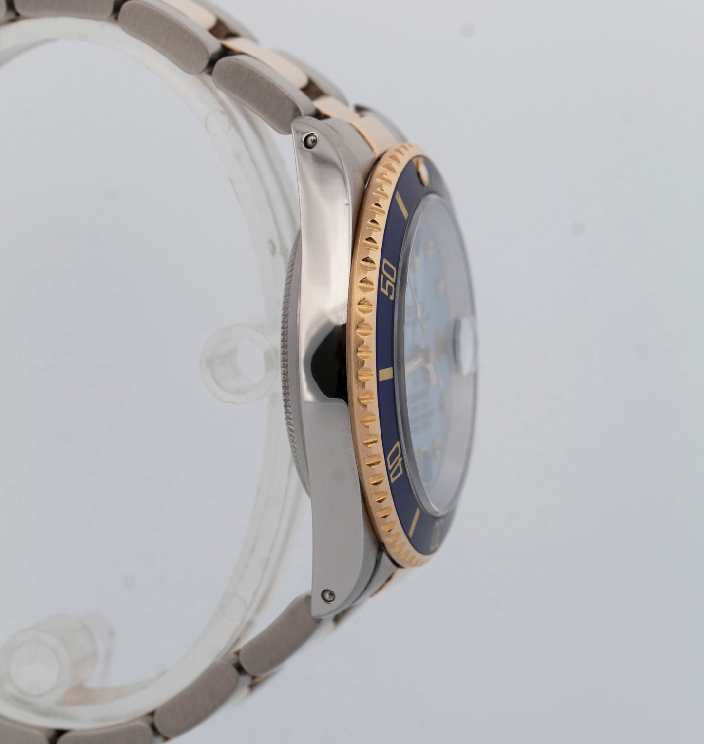 Rolex Submariner Date 40mm BLUE MOP DIAMOND Two-Tone 18K Gold Steel 16613 Watch