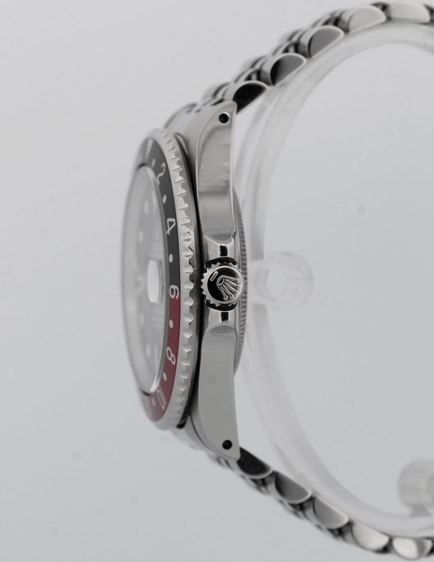 Rolex GMT-Master II 40mm Coke Red Black Stainless Steel Jubilee Date 16710 Watch