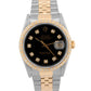 Rolex DateJust 16233 Diamond Black Two-Tone Gold Steel Jubilee 36mm Watch