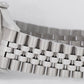 NOS Rolex DateJust Silver 36mm Stainless Steel 18K White Gold Watch 16234 BOX