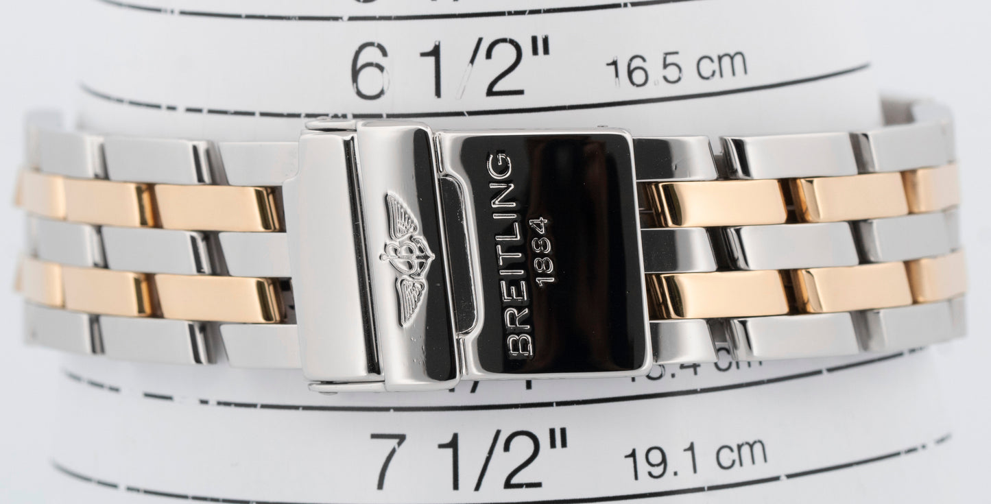 PAPERS Breitling Crosswind 43mm Two-Tone Yellow Gold Steel Watch B13055 BOX