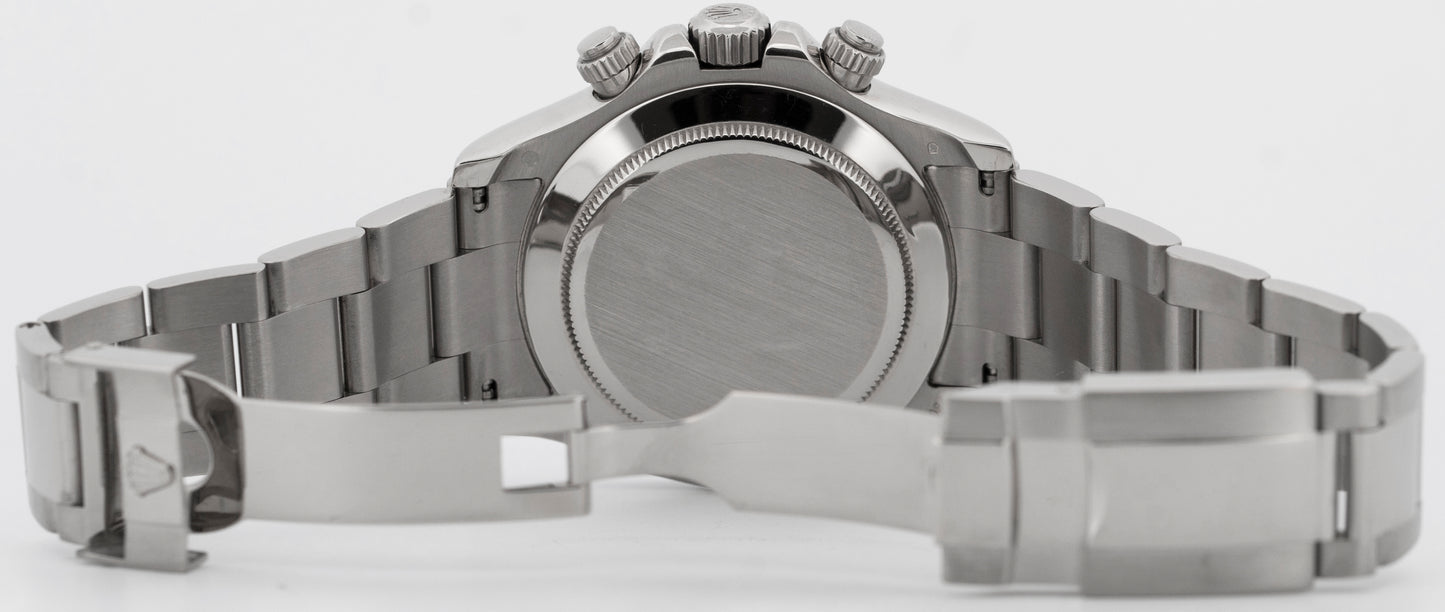 PAPERS Rolex Daytona Cosmograph BLACK RACING White Gold Oyster Watch 116509 BOX