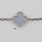 2021 PAPERS Van Cleef & Arpels Vintage Alhambra 10 Motif Chalcedony Necklace BOX