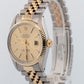 Rolex DateJust CHAMPAGNE Two-Tone Yellow Gold Steel Jubilee 36mm 16013 Watch