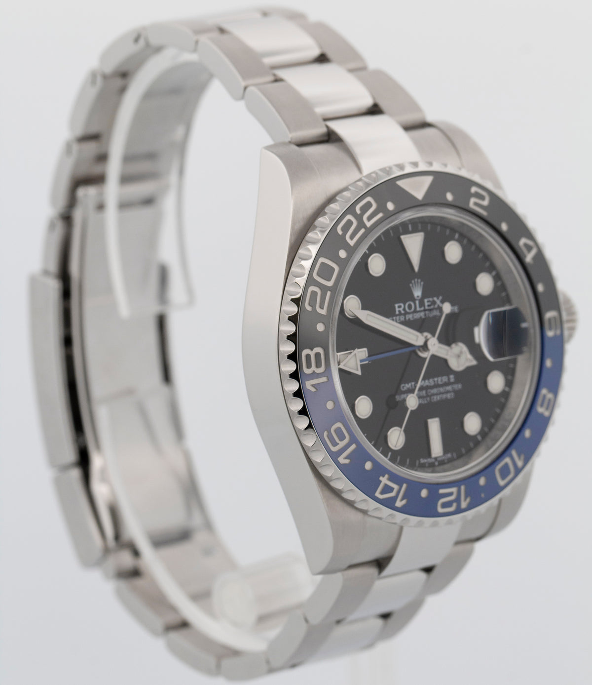 2016 Rolex GMT-Master II Batman 116710 BLNR Black Steel 40mm Watch Box Papers
