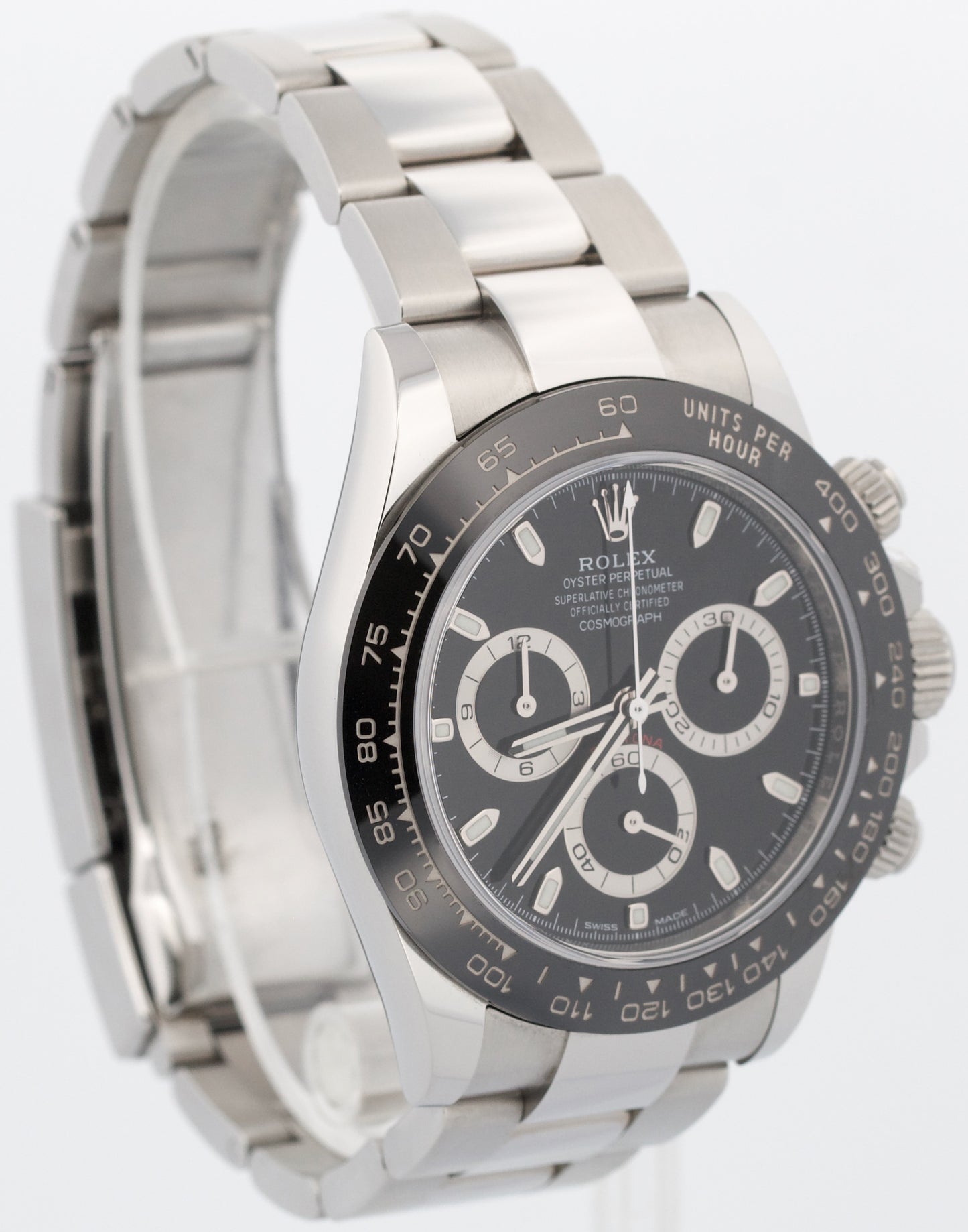 UNPOLISHED 2021 PAPERS Rolex Daytona Cosmograph BLACK Ceramic 40mm 116500 LN BOX