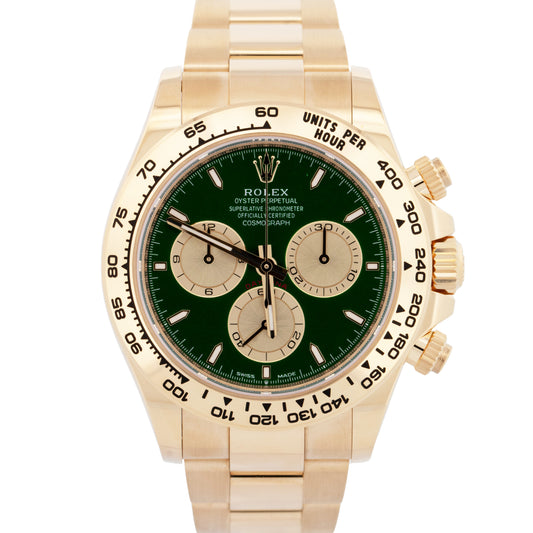 NEW 2025 PAPERS Rolex Daytona 40mm Green JOHN MAYER Yellow Gold 126508 BOX