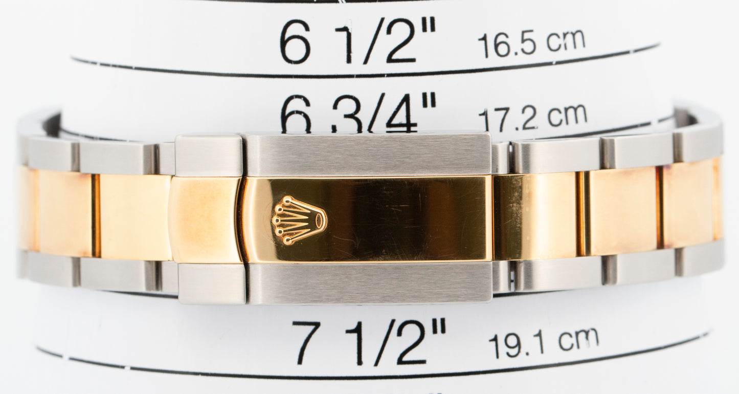 2010 PAPERS Rolex DateJust II BLACK Two-Tone Gold 41mm 116333 Watch BOX
