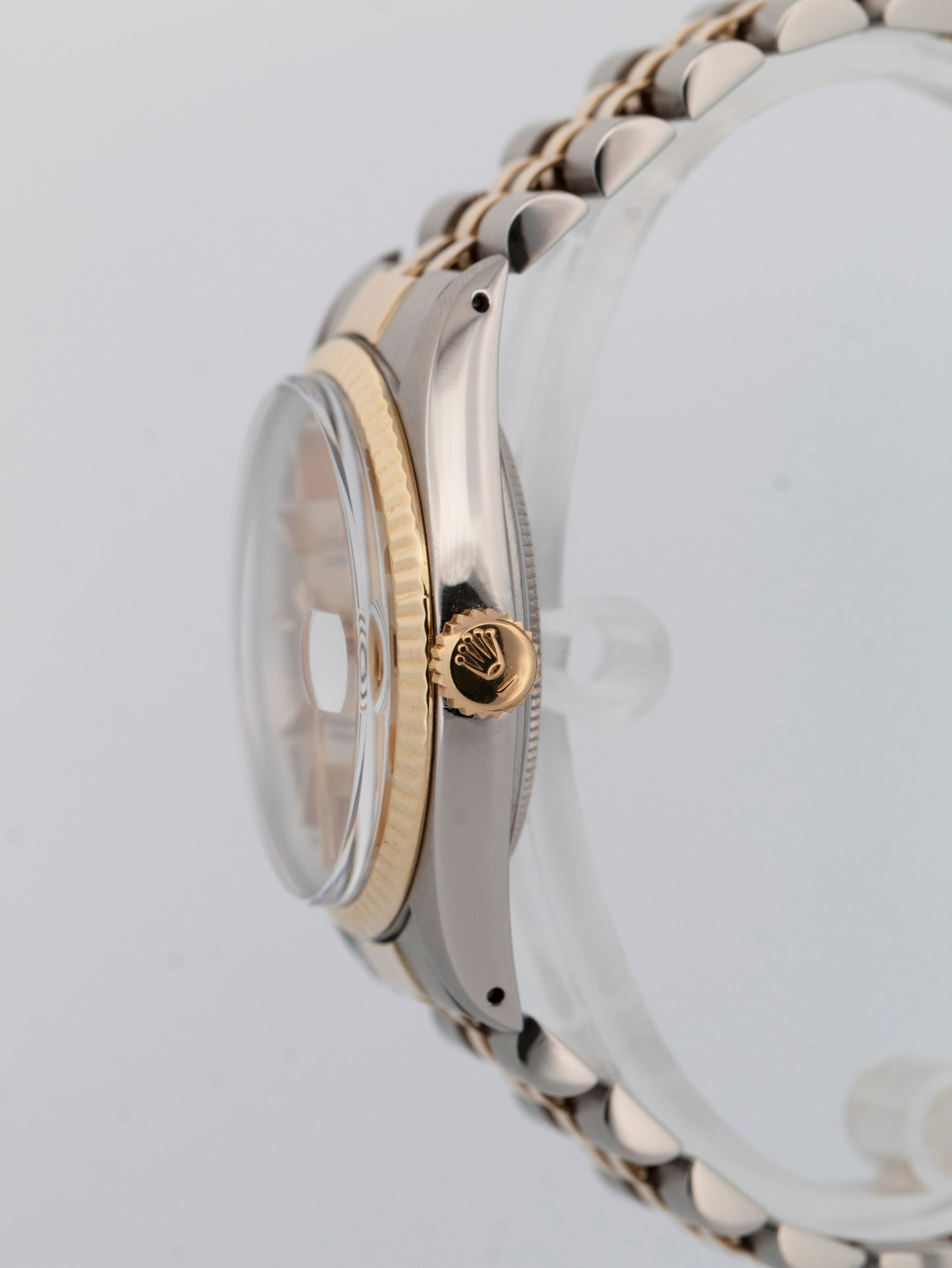 Rolex DateJust CHAMPAGNE Two-Tone Yellow Gold Steel Jubilee 36mm 16013 Watch