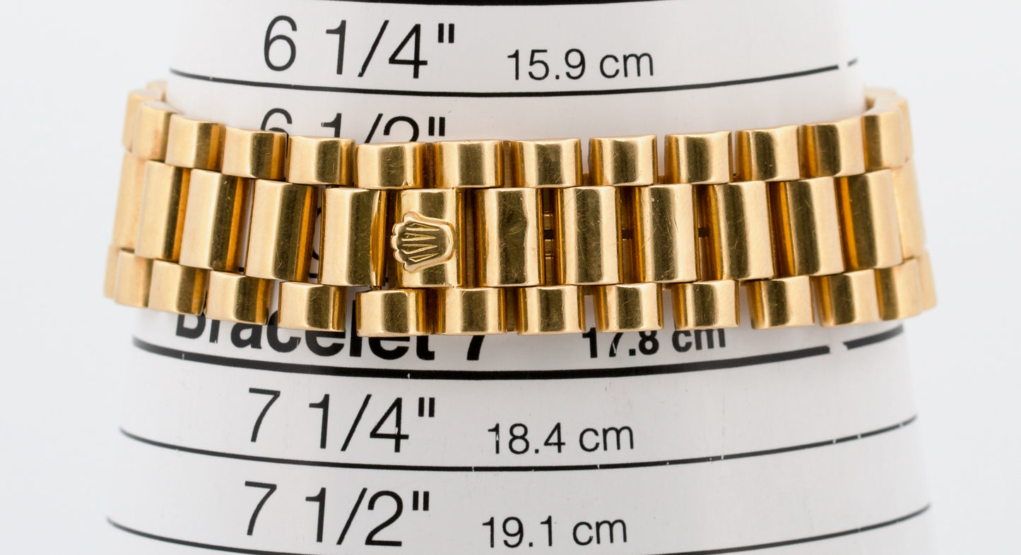 VINTAGE 1972 Rolex Day-Date President BLUE DIAMOND 36mm 18K Yellow Gold 1803