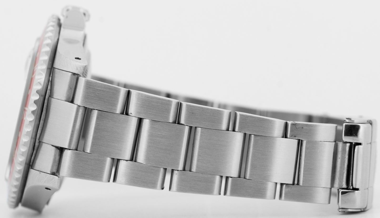 PAPERS Rolex GMT-Master II PEPSI Blue Stainless Steel Date 16710 Watch BOX