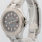 Rolex Yacht-Master Midsize Stainless Steel RHODIUM Blue Oyster 37mm Watch 268622