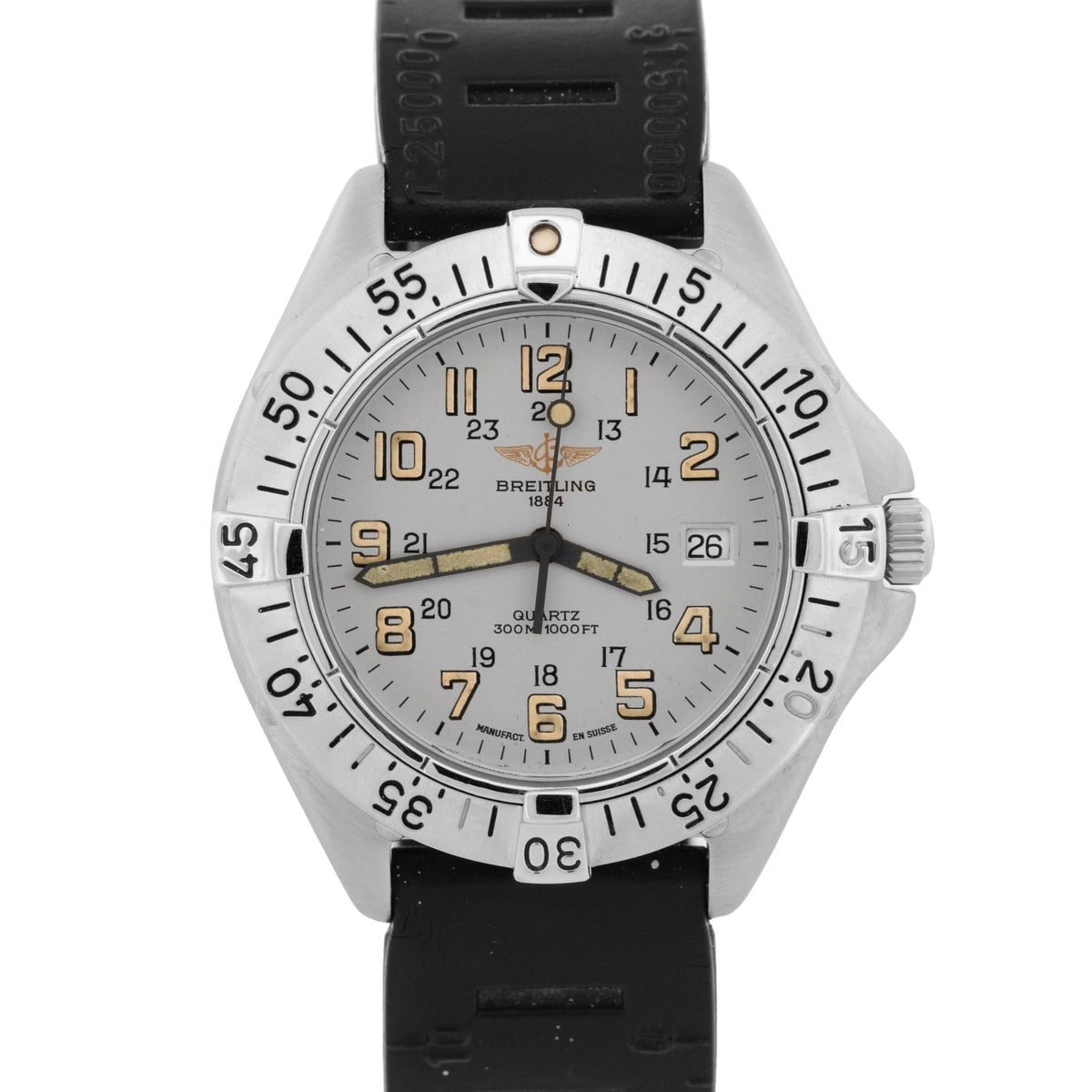 Breitling Colt A57035 White Stainless Steel Quartz Arabic 38mm Watch
