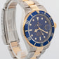 Rolex Submariner Date 16613 LB Blue No-Holes Yellow Gold Two-Tone 40mm Watch