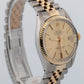 Rolex DateJust CHAMPAGNE Two-Tone Yellow Gold Steel Jubilee 36mm 16013 Watch