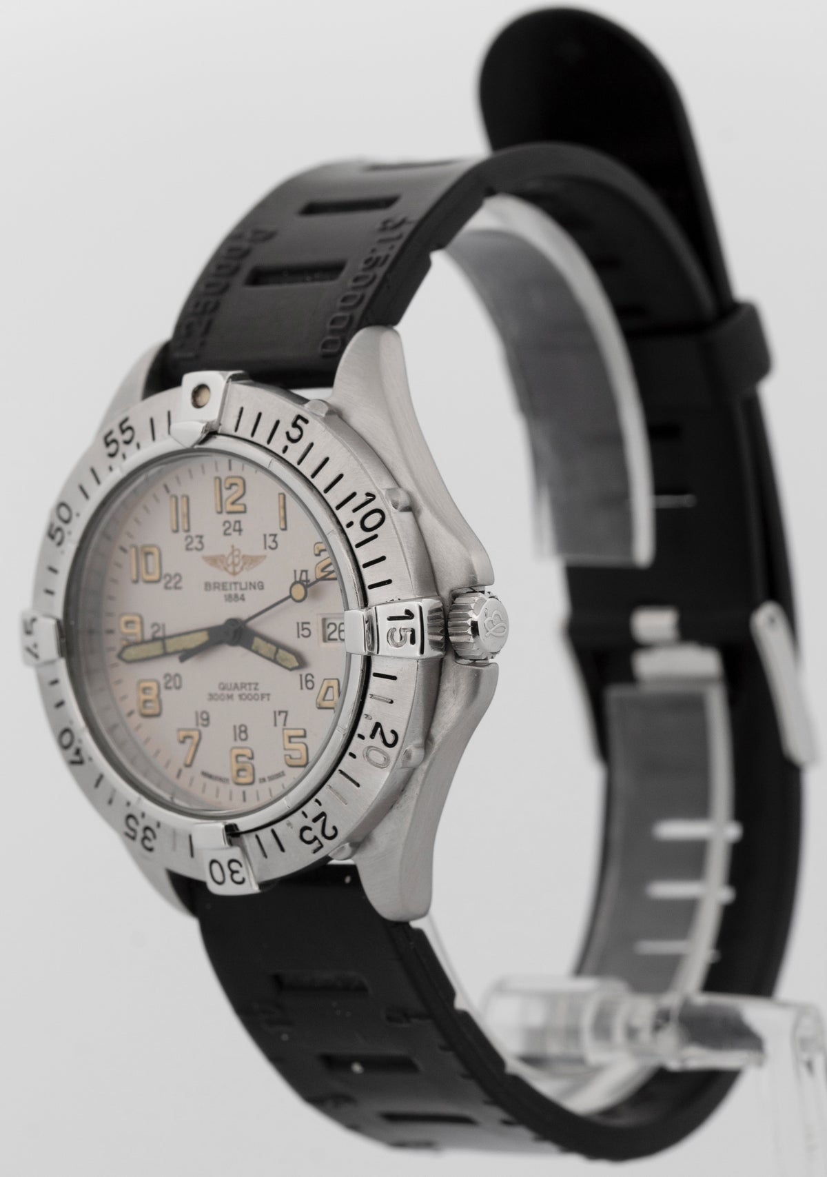 Breitling Colt A57035 White Stainless Steel Quartz Arabic 38mm Watch