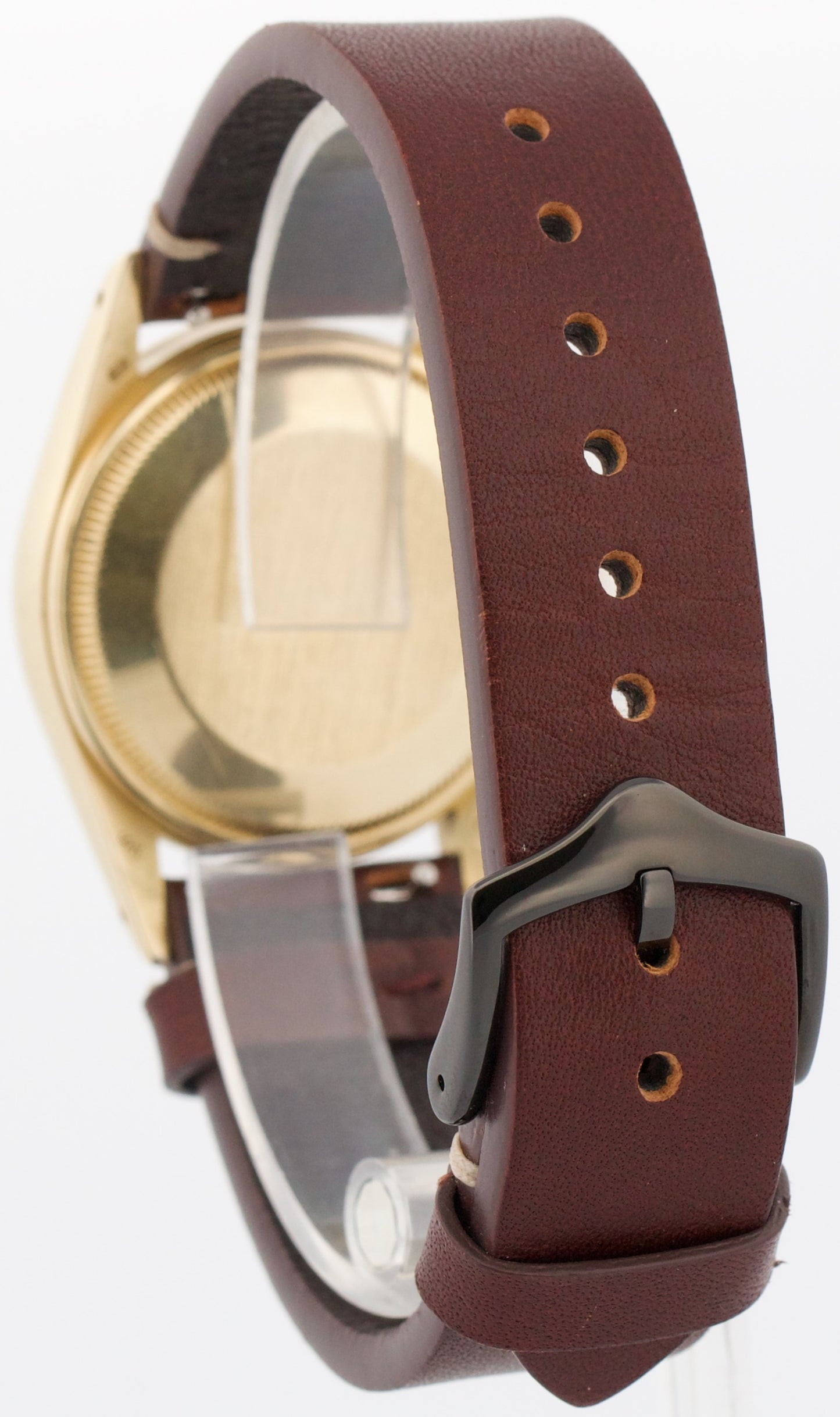 VINTAGE 1982 Rolex Oyster Perpetual Date 34mm CHAMPAGNE 14K Gold Fluted 15037