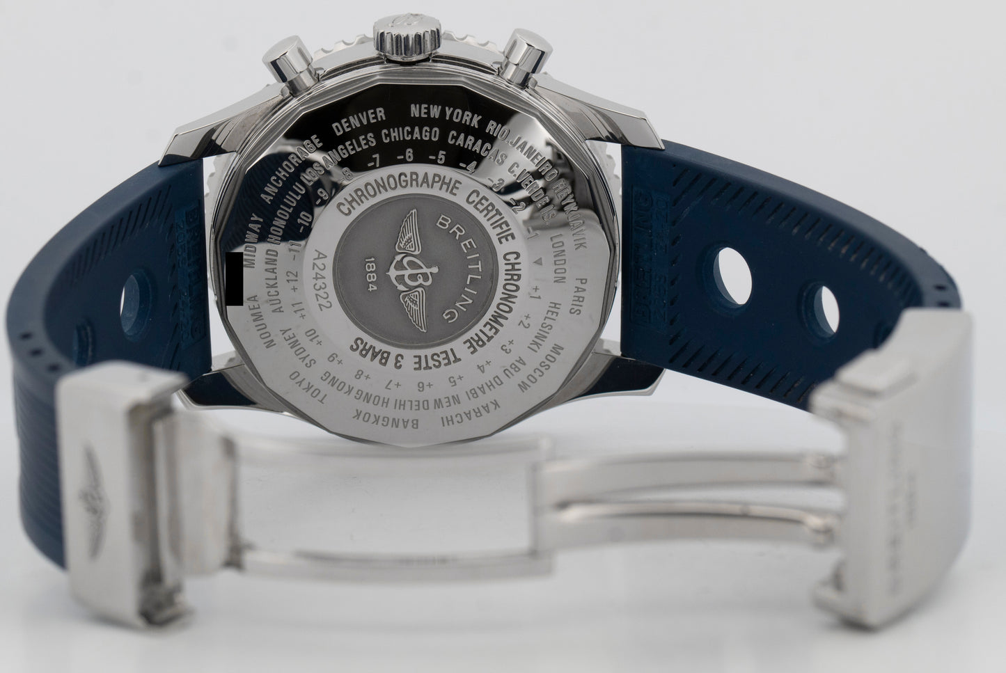 2019 PAPERS Breitling Navitimer BLUE Stainless Steel 46mm A24322 Watch BOX