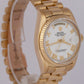 Rolex Day-Date President White Roman 36mm 18K Yellow Gold Fluted Watch 18038 BOX