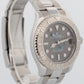 Rolex Yacht-Master Midsize Stainless Steel RHODIUM Blue Oyster 37mm Watch 268622