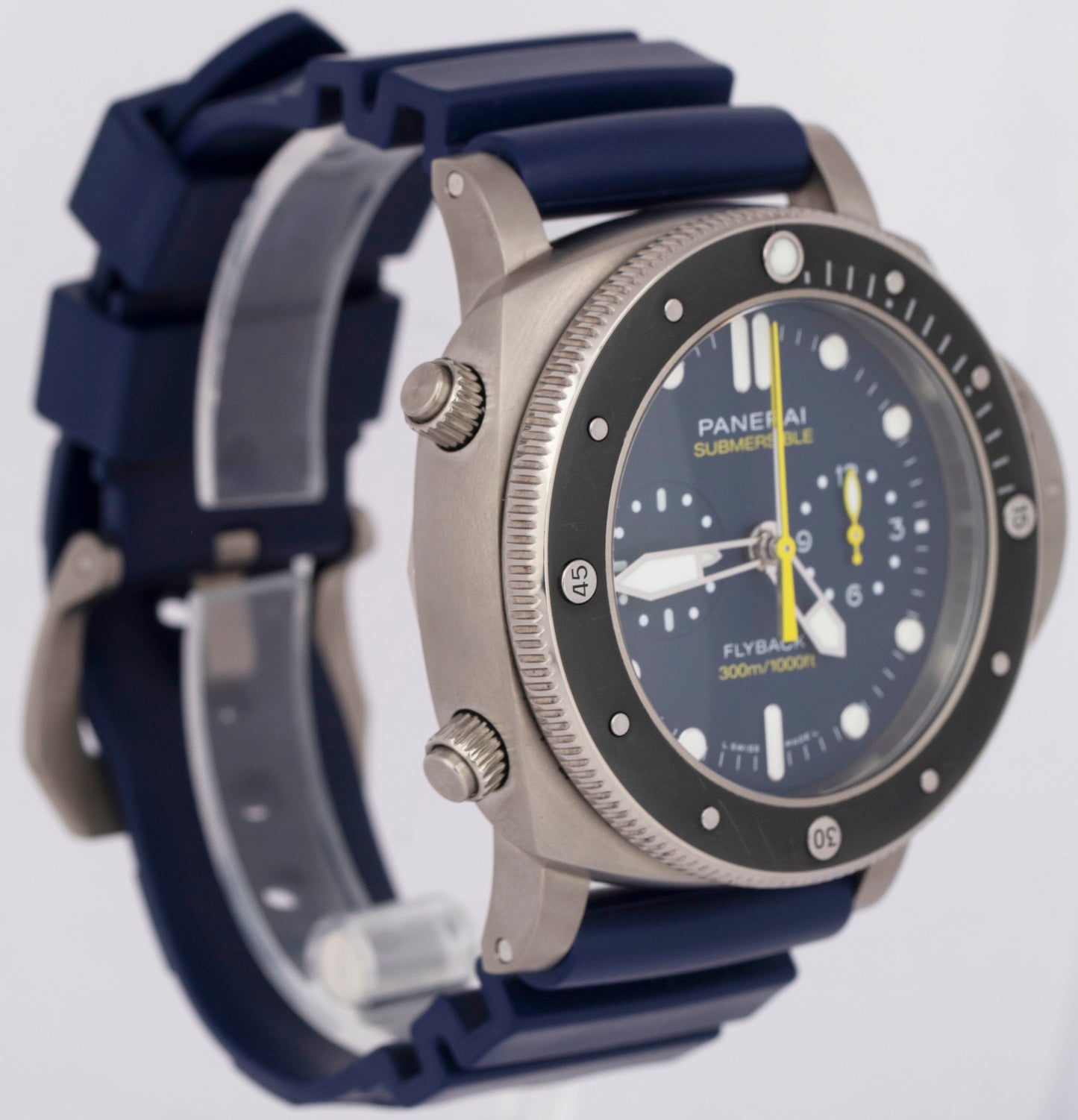 PAPERS Panerai Submersible PAM 1291 MIKE HORN Flyback Titanium Blue PAM01291 BOX