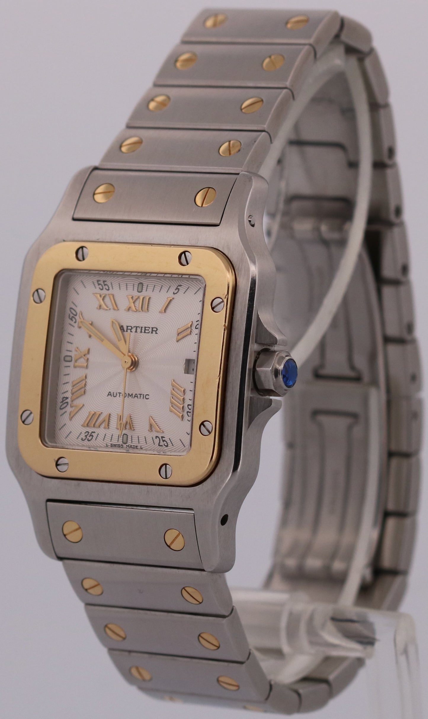UNPOLISHED Cartier Santos Galbee 29mm ROMAN 18K Steel Automatic 2319  W20041C4