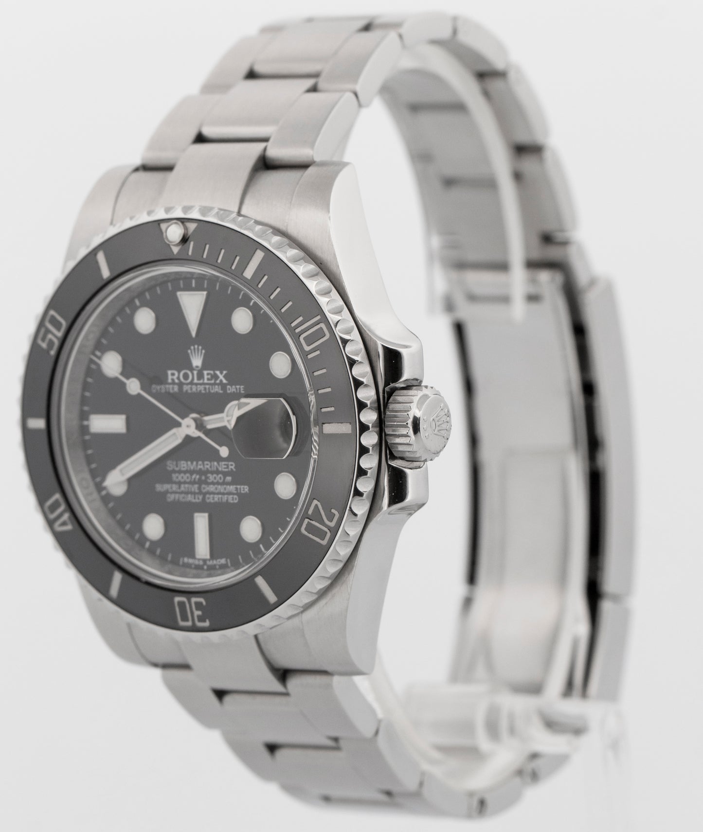 2014 PAPERS Rolex Submariner Date BLACK Stainless Steel 40mm 116610 LN Watch BOX