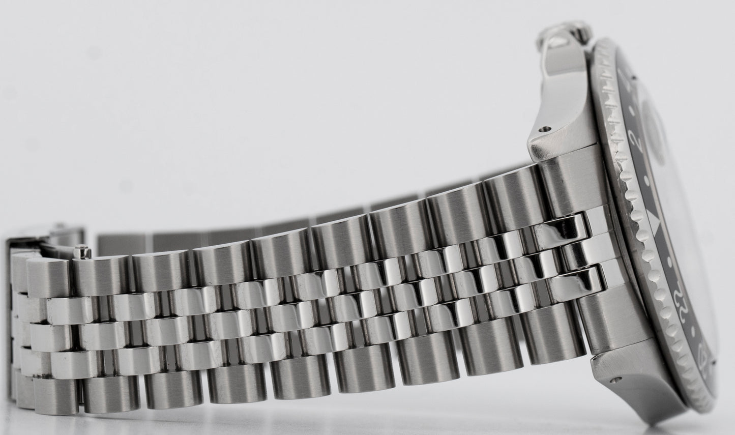 Rolex GMT-Master II 40mm Coke Red Black Stainless Steel Jubilee Date 16710 Watch