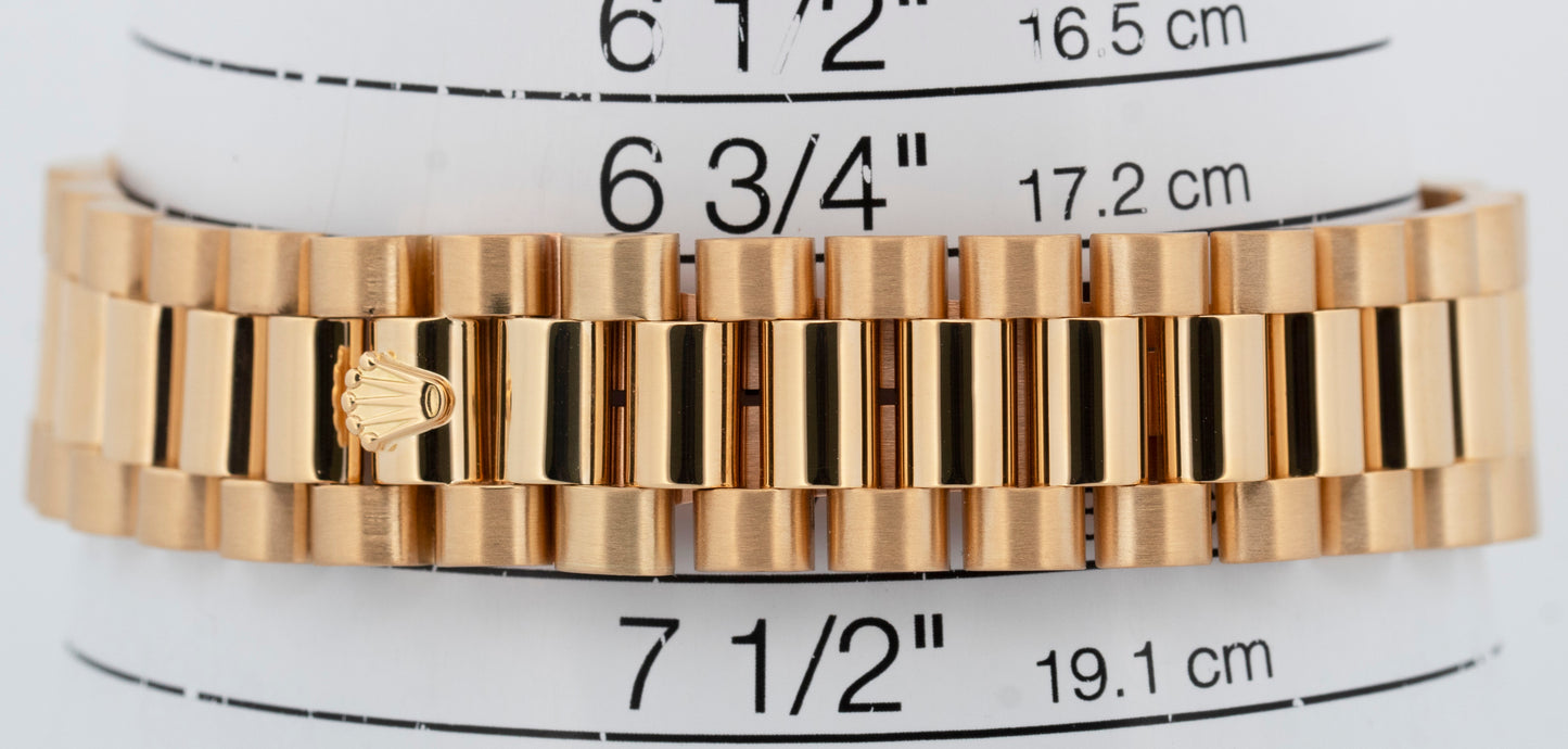 Rolex Day-Date President 18238 Silver Double Quick 36mm 18K Yellow Gold Watch